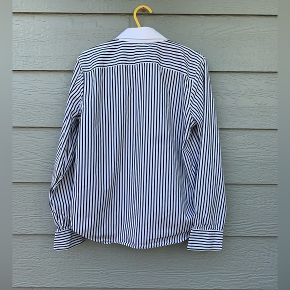 Black and White Striped Women's Top - Picture 3 of 7